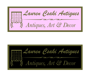 Logo Design by Designs by Laurie Brown for Lauren Csaki Antiques | Design: #3599390