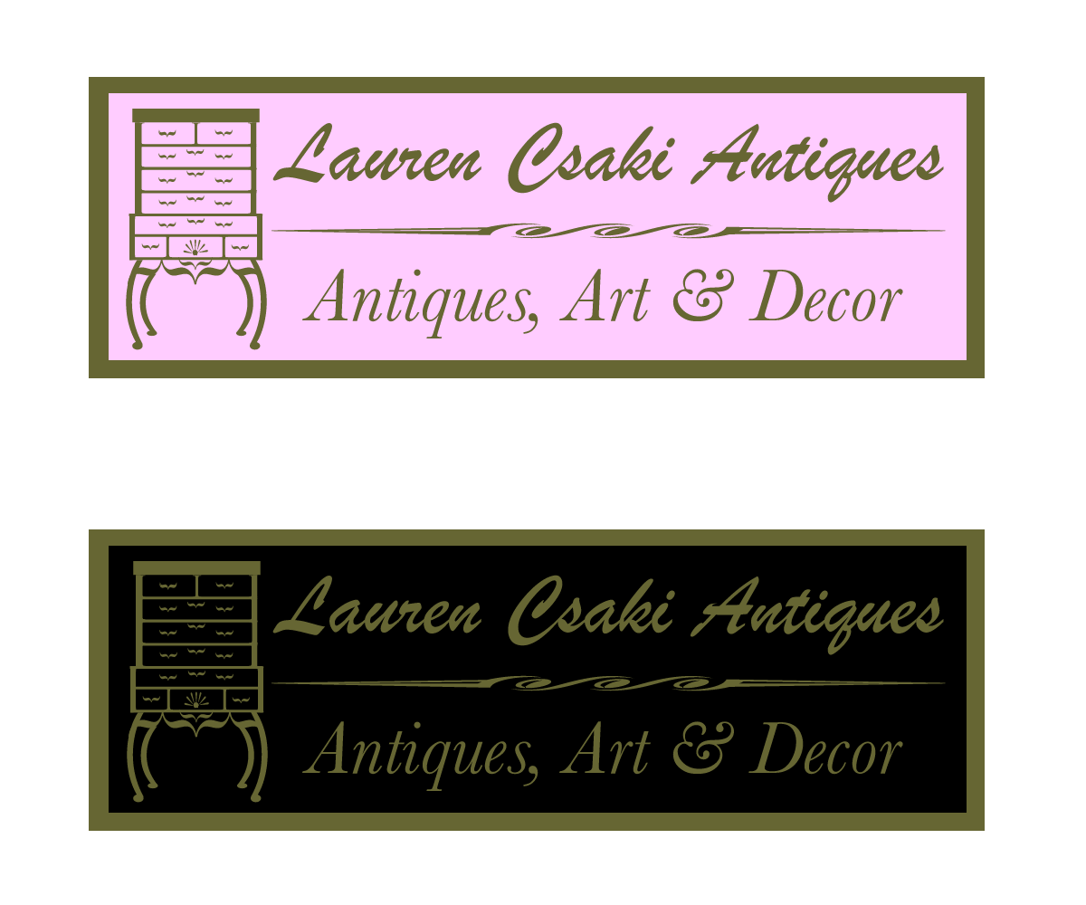 Logo-Design von Designs by Laurie Brown für Lauren Csaki Antiques | Design #3620698