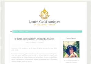 Logo-Design von MBARO für Lauren Csaki Antiques | Design: #3591652