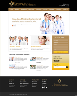 Web Design by pb for Canadian Anti-aging | Design: #3568480