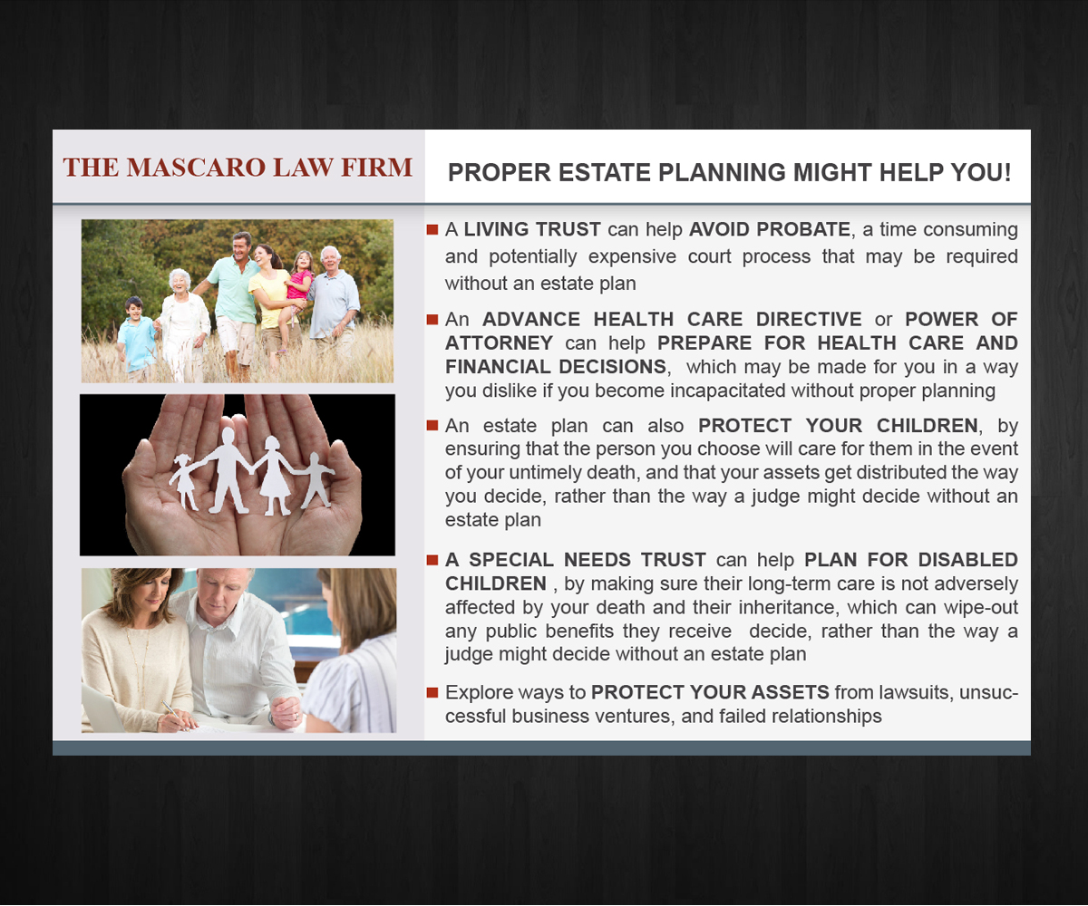 Postcard Design by Anna  for Mascaro Law Firm | Design #3553912