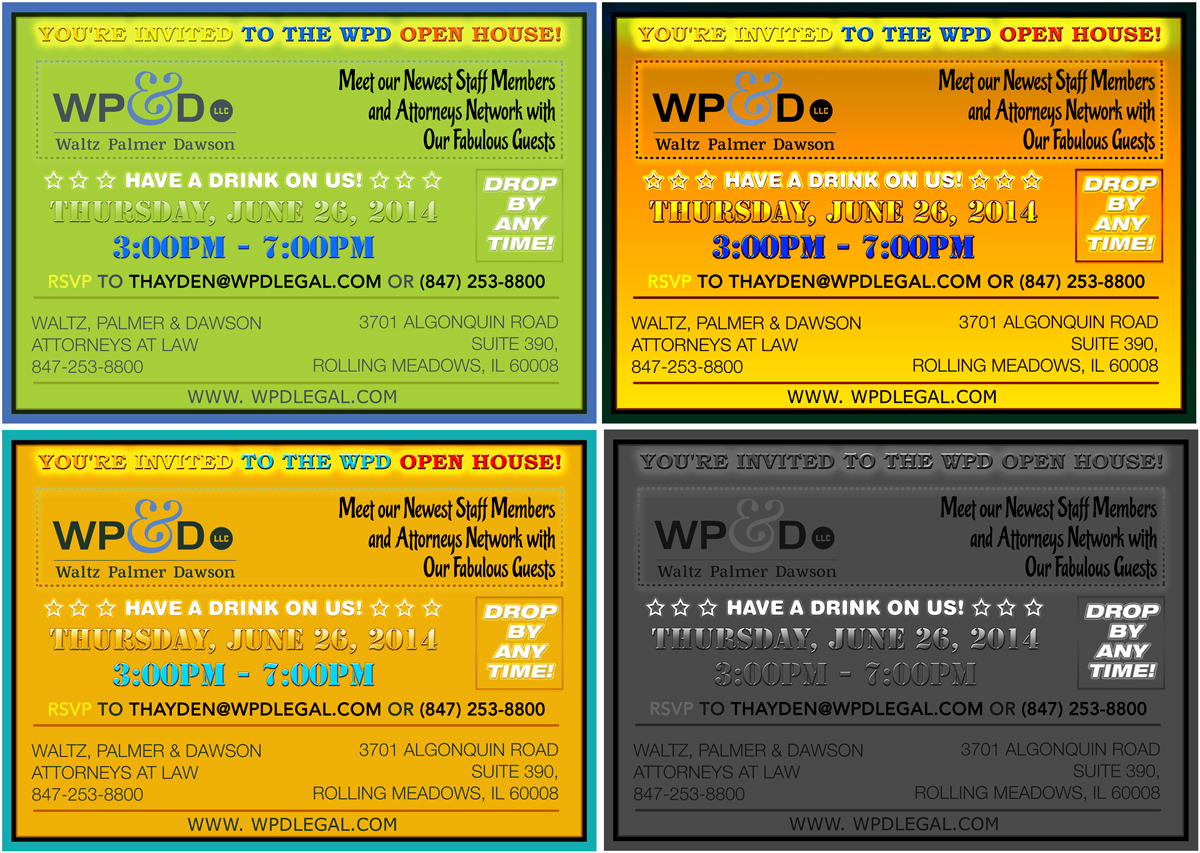 Invitation Design by UrbainFX for Waltz, Palmer & Dawson LLC | Design #3613554