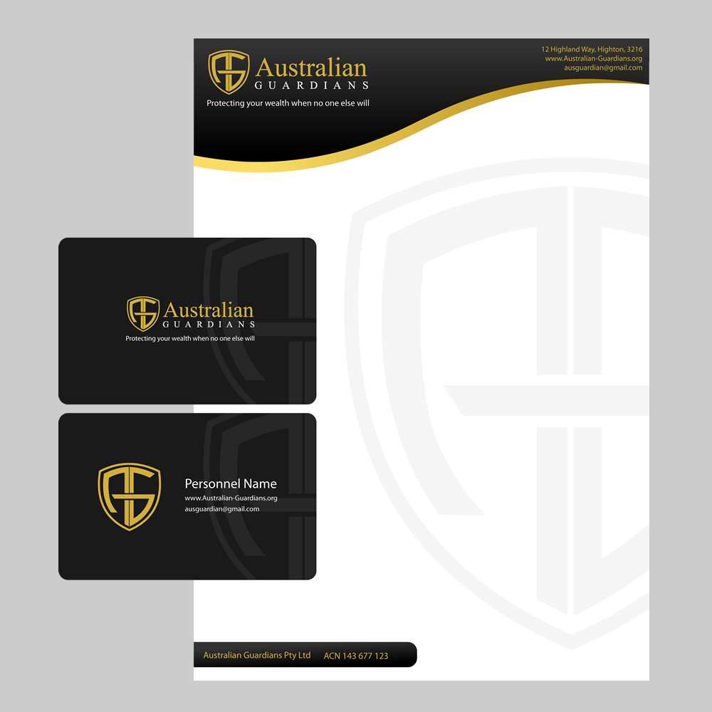 Stationery Design by inspiral for Australian Guardians Pty Ltd | Design: #891742