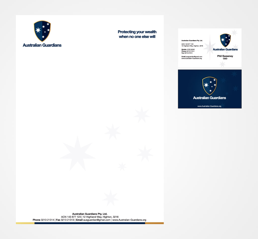 Design de Papeterie par Priyo Subarkah pour Australian Guardians Pty Ltd | Design #890806