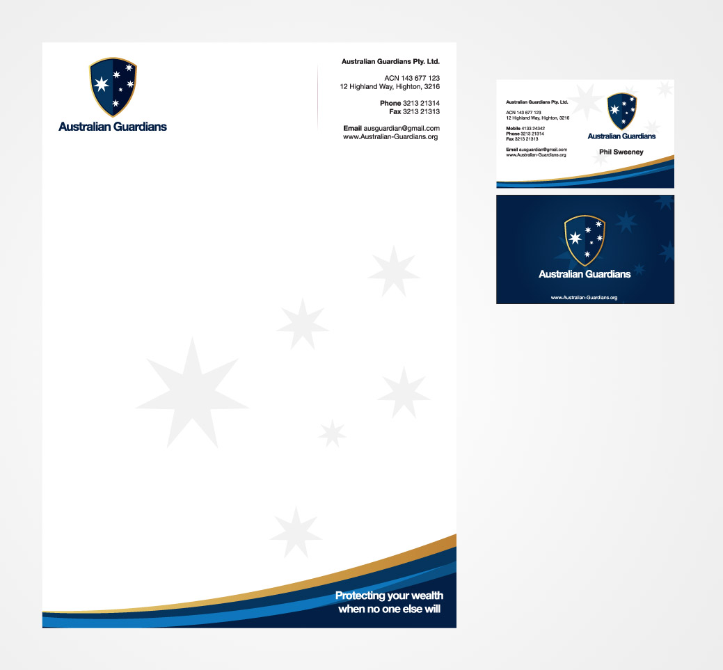 Design de Papeterie par Priyo Subarkah pour Australian Guardians Pty Ltd | Design #891335