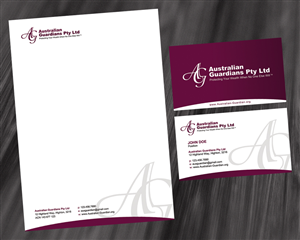 Stationery Design by diRtY.EMM for Australian Guardians Pty Ltd | Design: #890460