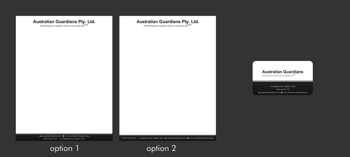 Design de Papeterie par Sbss pour Australian Guardians Pty Ltd | Design #891858