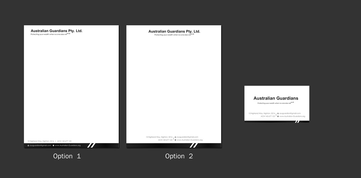 Design de Papeterie par Sbss pour Australian Guardians Pty Ltd | Design #891864