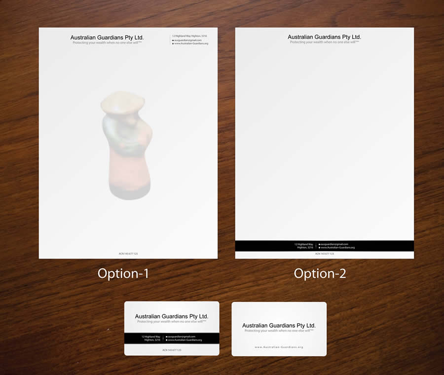 Stationery Design by Sbss for Australian Guardians Pty Ltd | Design #892132