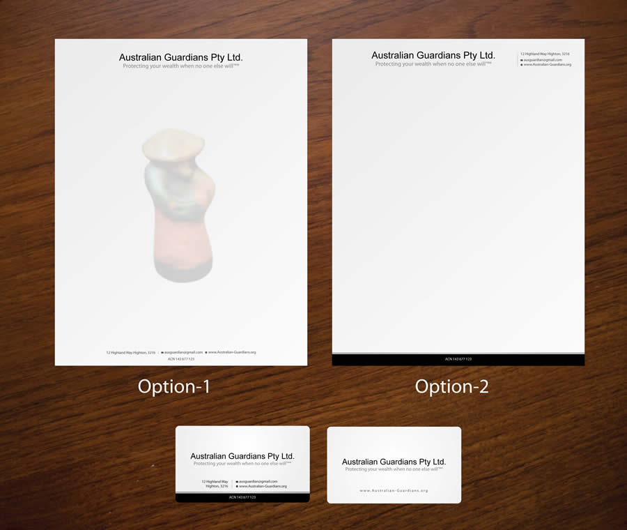 Design de Papeterie par Sbss pour Australian Guardians Pty Ltd | Design #892134