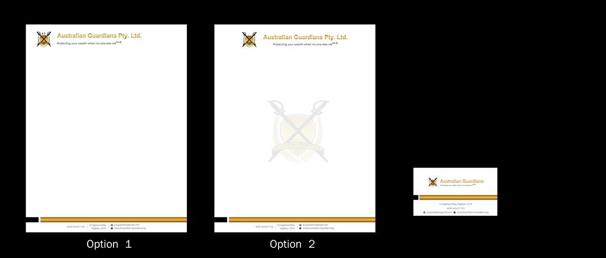 Design de Papeterie par Sbss pour Australian Guardians Pty Ltd | Design #894549