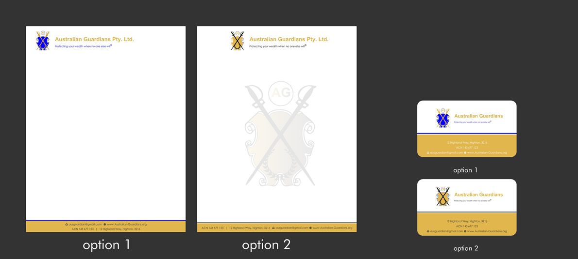 Design de Papeterie par Sbss pour Australian Guardians Pty Ltd | Design #898967