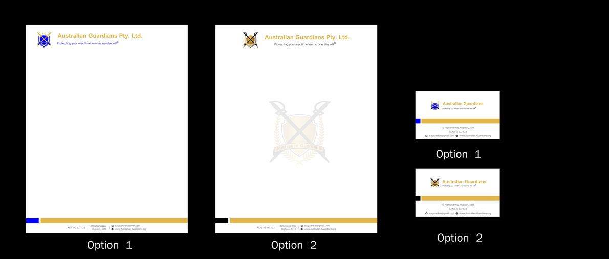 Diseño de Papelería por Sbss para Australian Guardians Pty Ltd | Diseño #898976