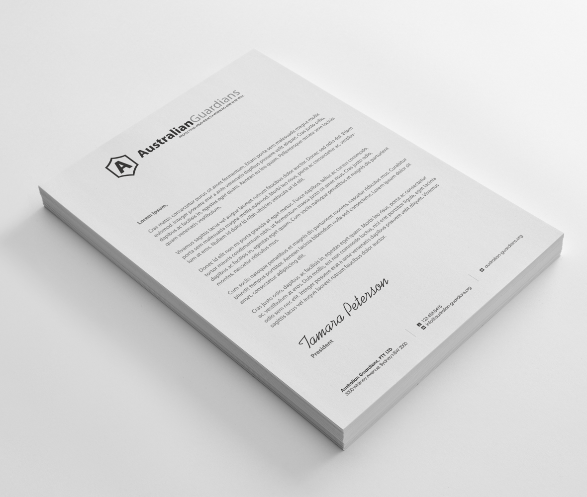 Design de Papeterie par HYPdesign pour Australian Guardians Pty Ltd | Design #887960