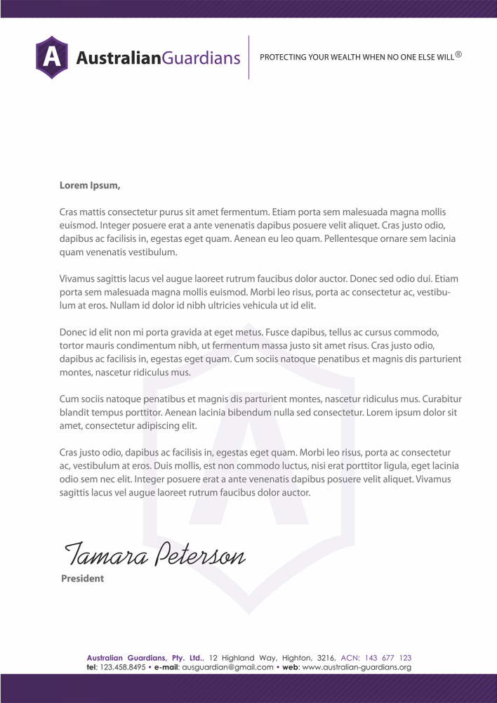 Design de Papeterie par HYPdesign pour Australian Guardians Pty Ltd | Design #890268