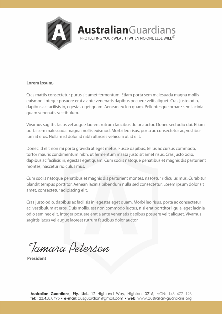 Stationery Design by HYPdesign for Australian Guardians Pty Ltd | Design #894161