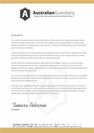 Stationery Design by HYPdesign for Australian Guardians Pty Ltd | Design: #894161