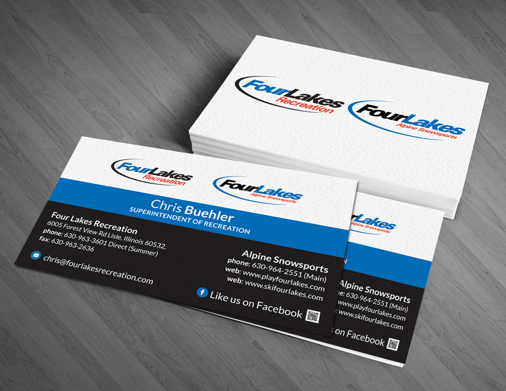 Visitenkarten-Design von  Artman für Four Lakes Recreation | Design #3569081