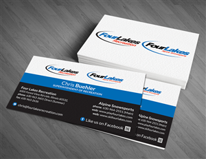 Business Card Design by  Artman for Four Lakes Recreation | Design: #3569081