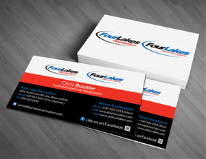 Business Card Design by  Artman for Four Lakes Recreation | Design: #3569132