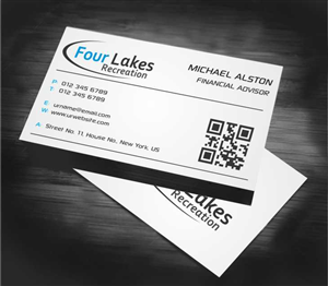 Business Card Design by AwsomeD for Four Lakes Recreation | Design: #3555300