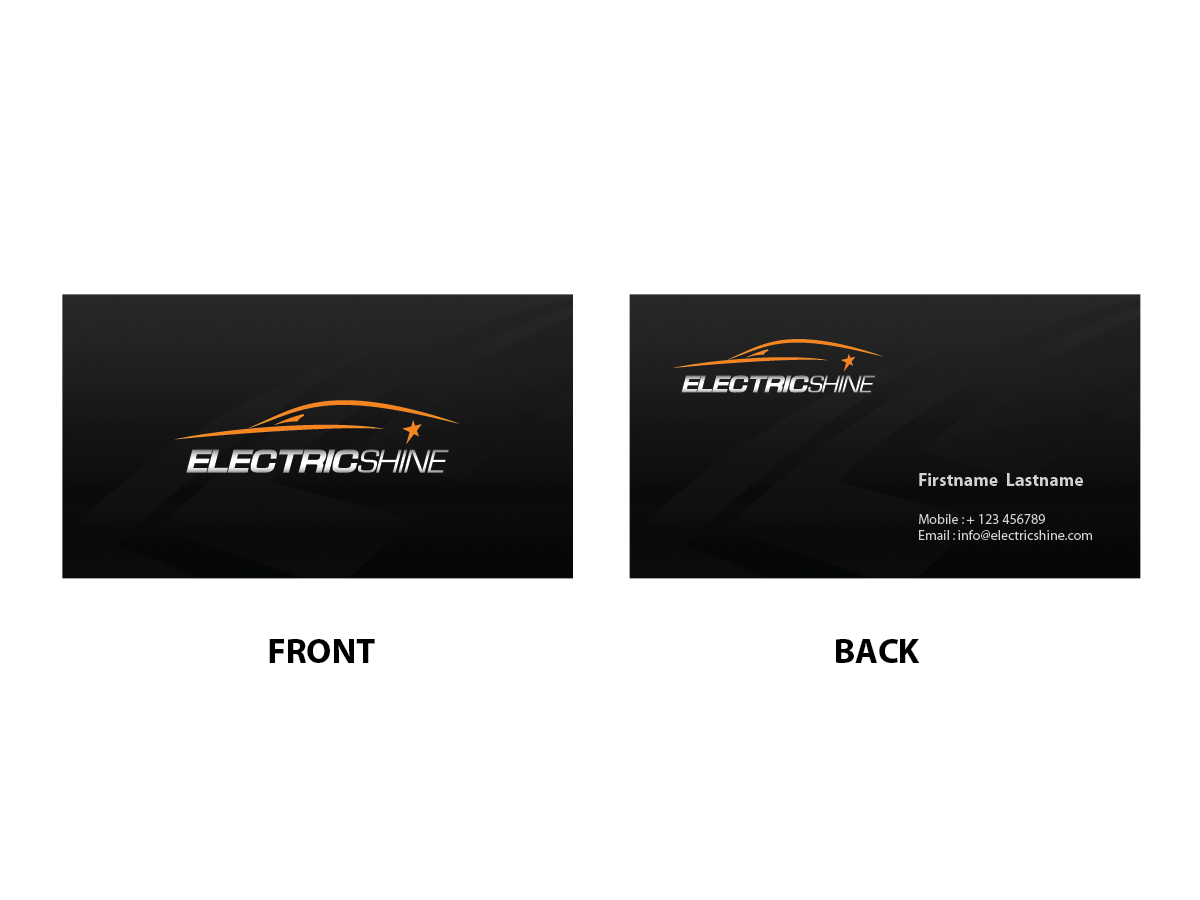 Business Card Design by cre8corner.com for Electric Shine | Design #962095