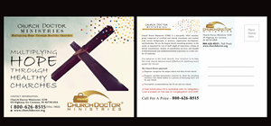 Postkarten-Design von NatPearlDesigns für Church Doctor Ministries | Design: #3567221