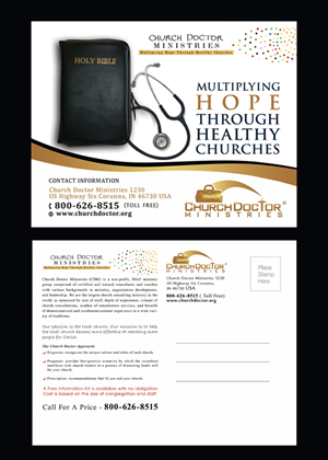 Postkarten-Design von NatPearlDesigns für Church Doctor Ministries | Design: #3579452