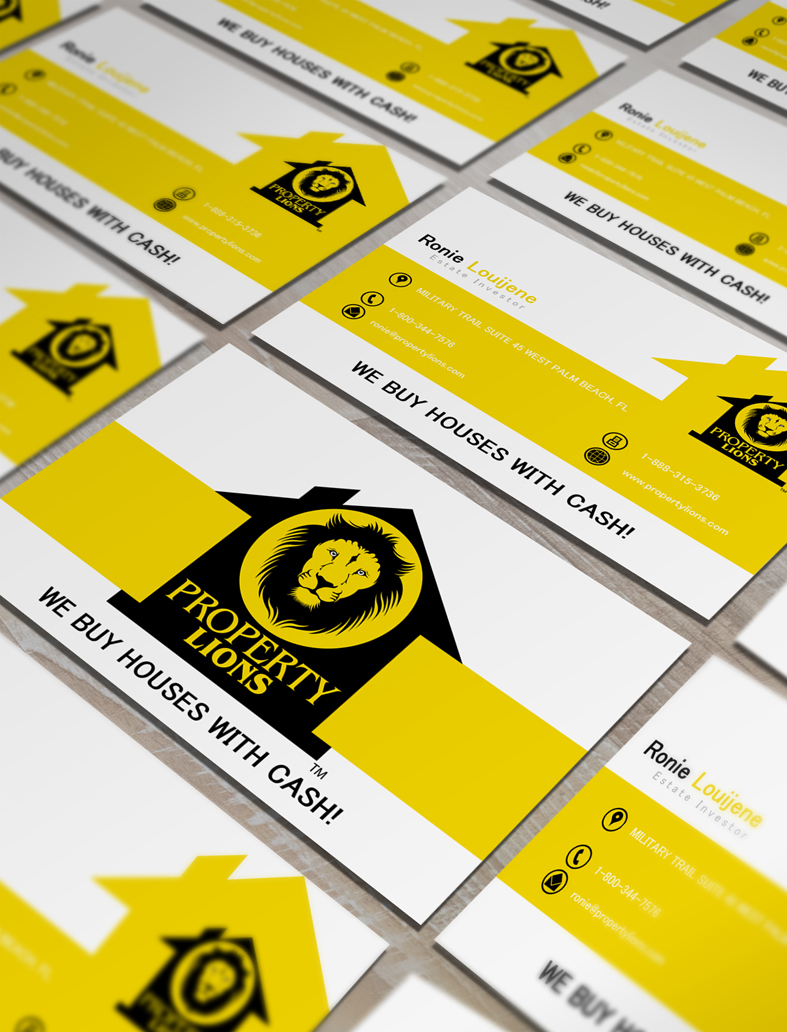 Business Card Design by a7mddz for Property Lions | Design #3561016