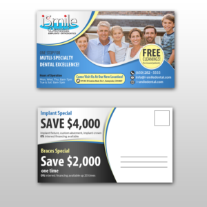 Design de Carte Postale par debdesign pour iSmile Dental | Design : #15197553