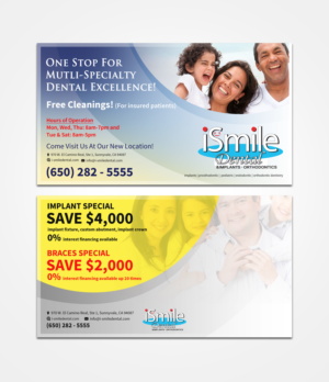 Design de Carte Postale par Gfx.26™ pour iSmile Dental | Design : #15279333