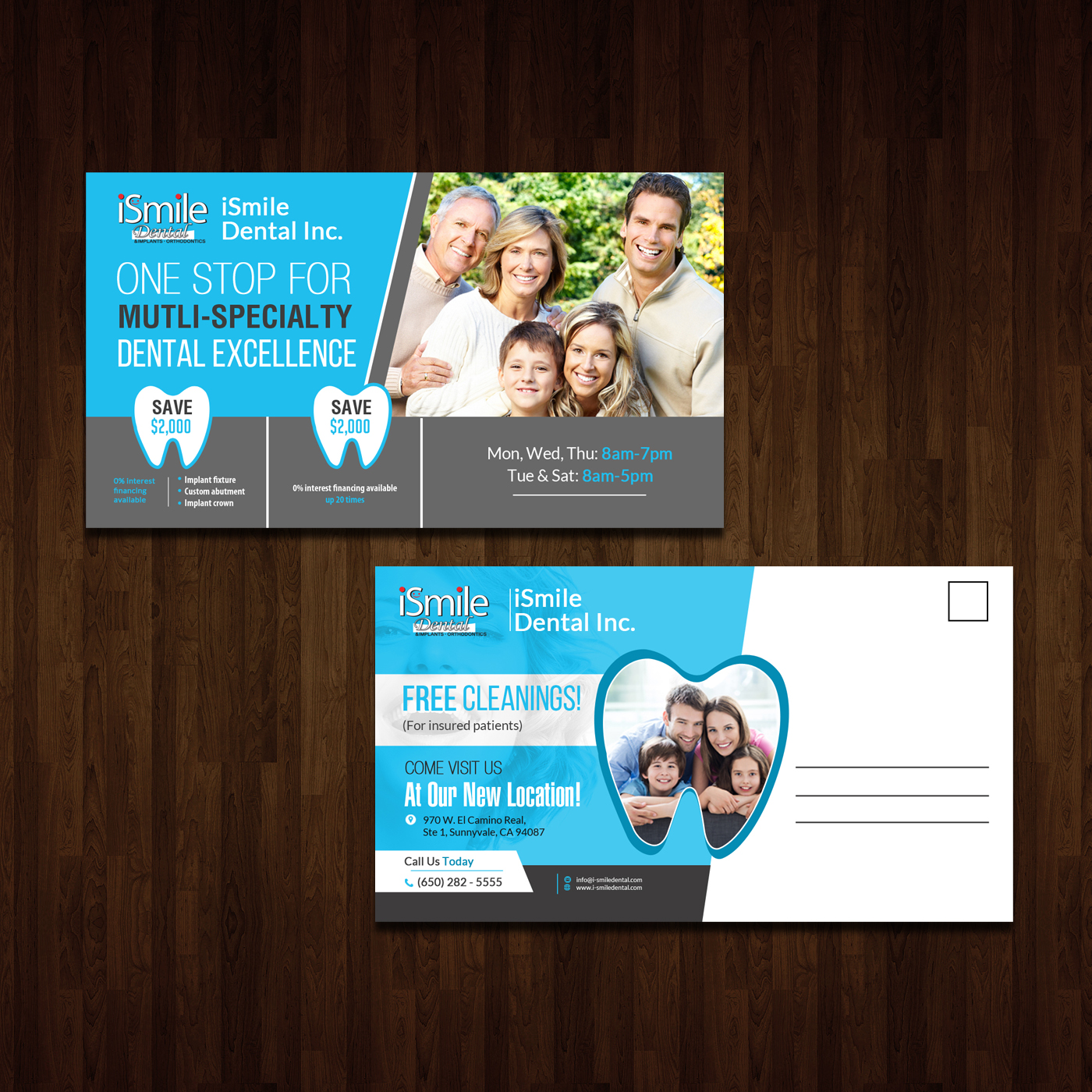 Diseño de Postal por creative.bugs para iSmile Dental | Diseño #15229849