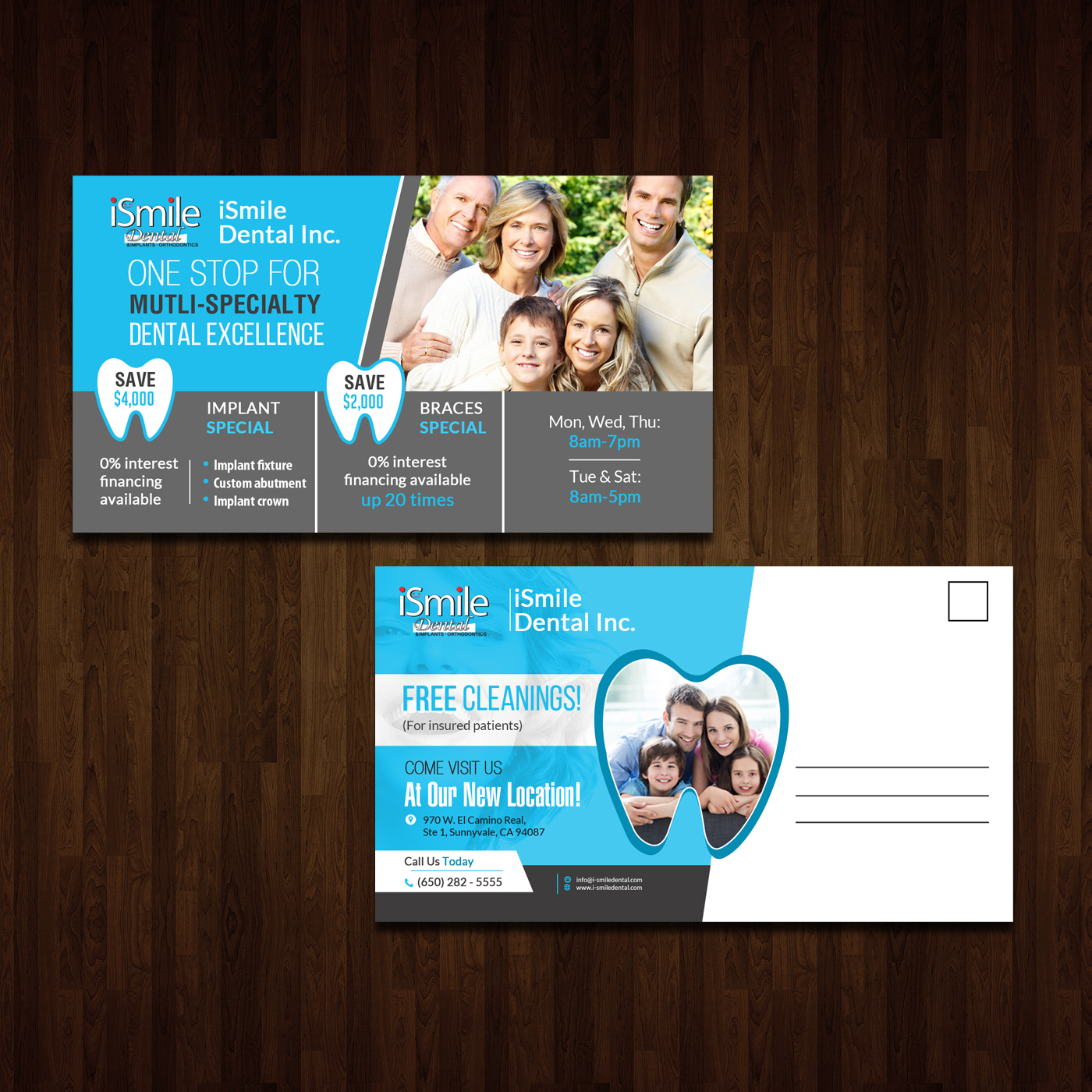 Postcard Design by creative.bugs for iSmile Dental | Design #15475235