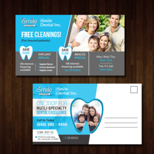 Design de Carte Postale par creative.bugs pour iSmile Dental | Design : #15570734