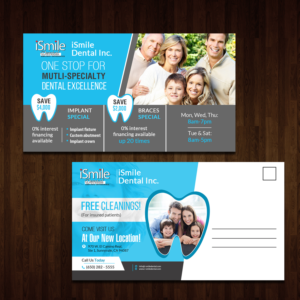 Design de Carte Postale par creative.bugs pour iSmile Dental | Design : #15592043