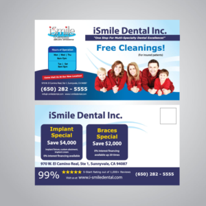 Design de Carte Postale par GMWIRE pour iSmile Dental | Design : #15230929