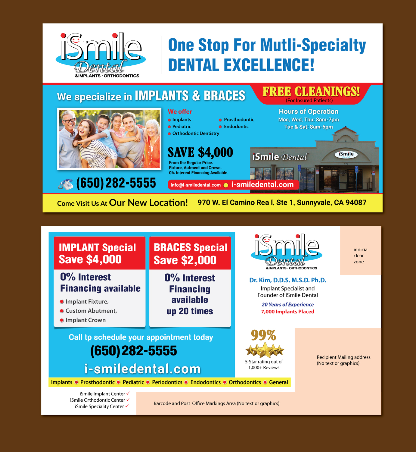 Design de Carte Postale par meet007 pour iSmile Dental | Design #15260957