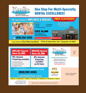 Design de Carte Postale par meet007 pour iSmile Dental | Design : #15260957