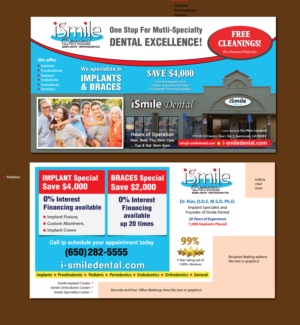 Design de Carte Postale par meet007 pour iSmile Dental | Design : #15440161