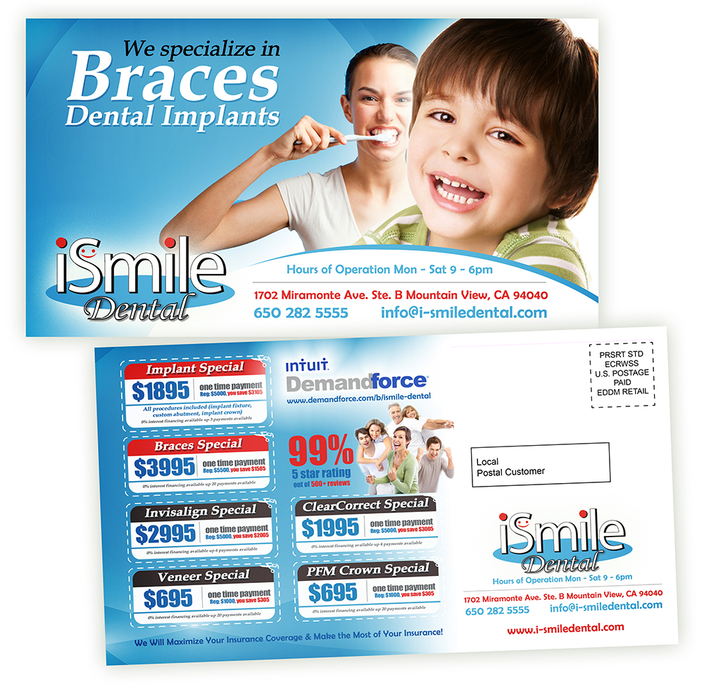 Design de Carte Postale par creationz2011 pour iSmile Dental | Design #3646678