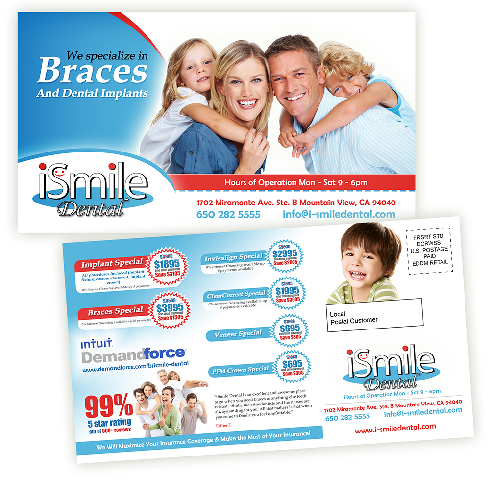Design de Carte Postale par creationz2011 pour iSmile Dental | Design #3658735