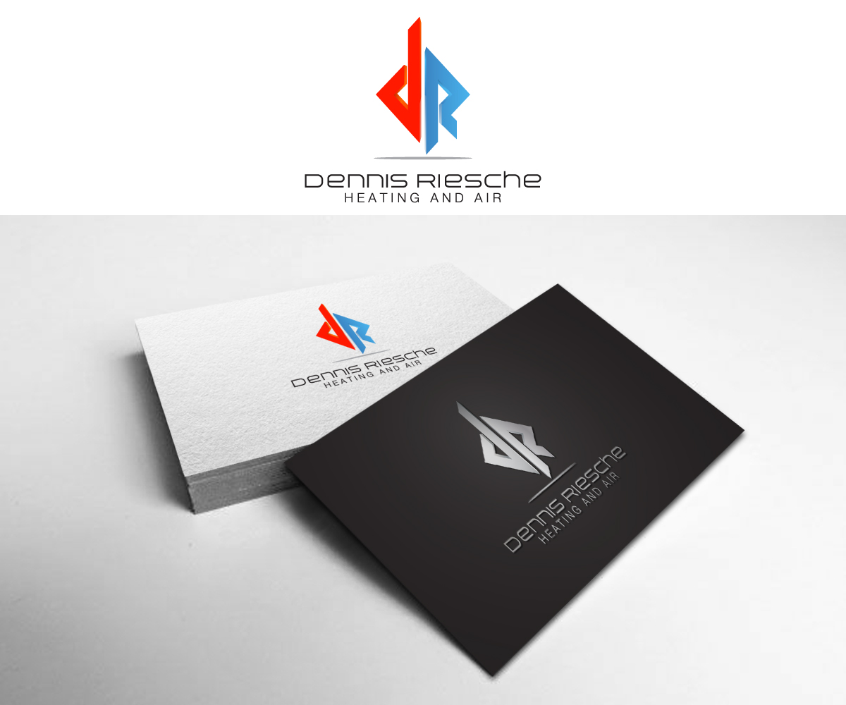 Logo Design by GenArt for Dennis Riesche Heating & Air | Design #3572735