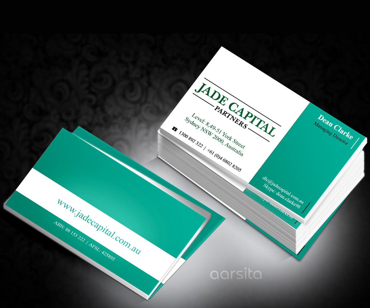 Business Card Design by aarsita for Jade Capital Partners | Design #3566588