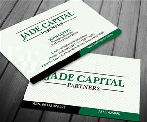 Business Card Design by Sarah Haroon for Jade Capital Partners | Design: #3552456