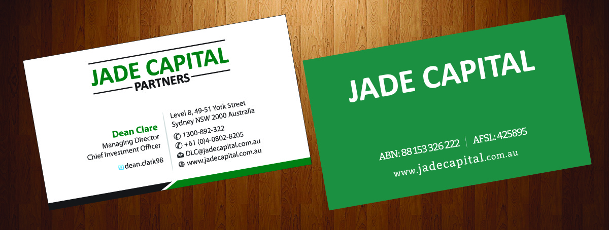 Business Card Design by harmi_199 for Jade Capital Partners | Design #3552372