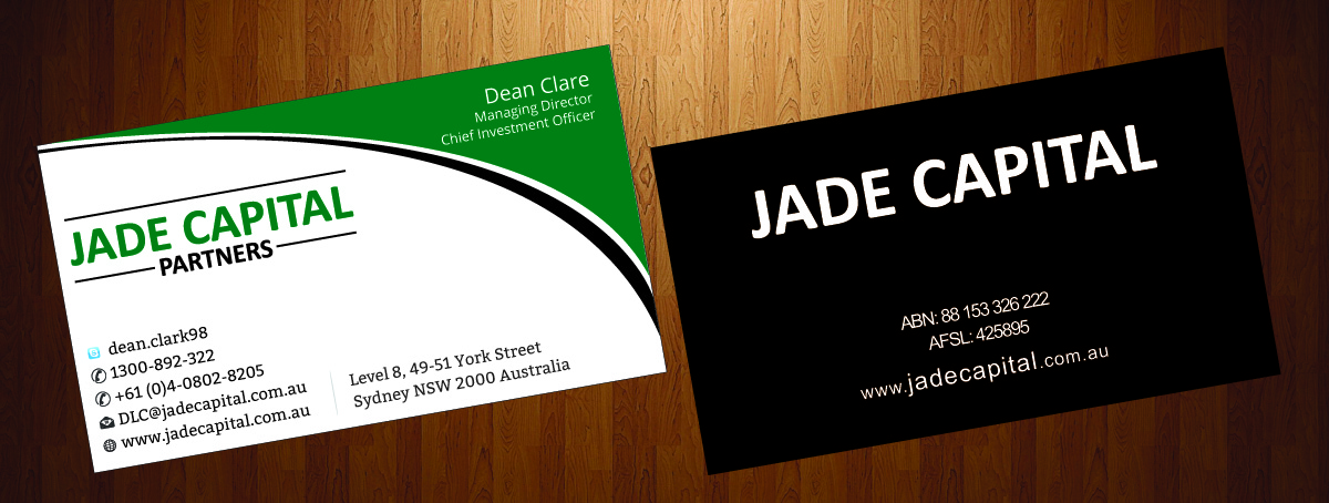 Business Card Design by harmi_199 for Jade Capital Partners | Design #3552397