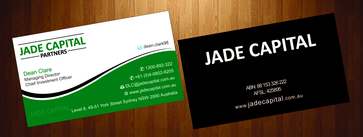 Visitenkarten-Design von harmi_199 für Jade Capital Partners | Design #3552402