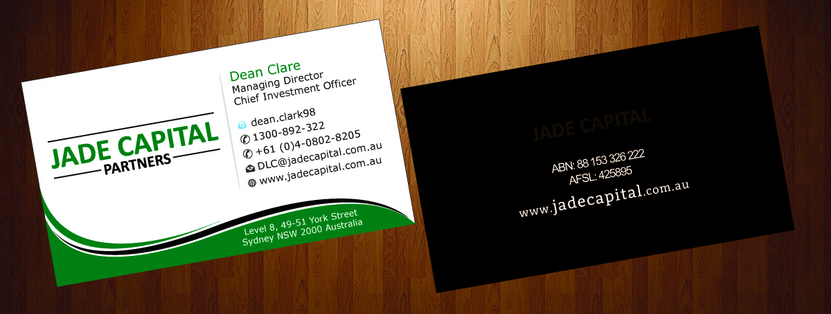 Visitenkarten-Design von harmi_199 für Jade Capital Partners | Design #3552419