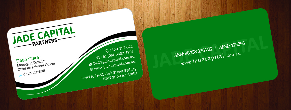 Visitenkarten-Design von harmi_199 für Jade Capital Partners | Design #3552423