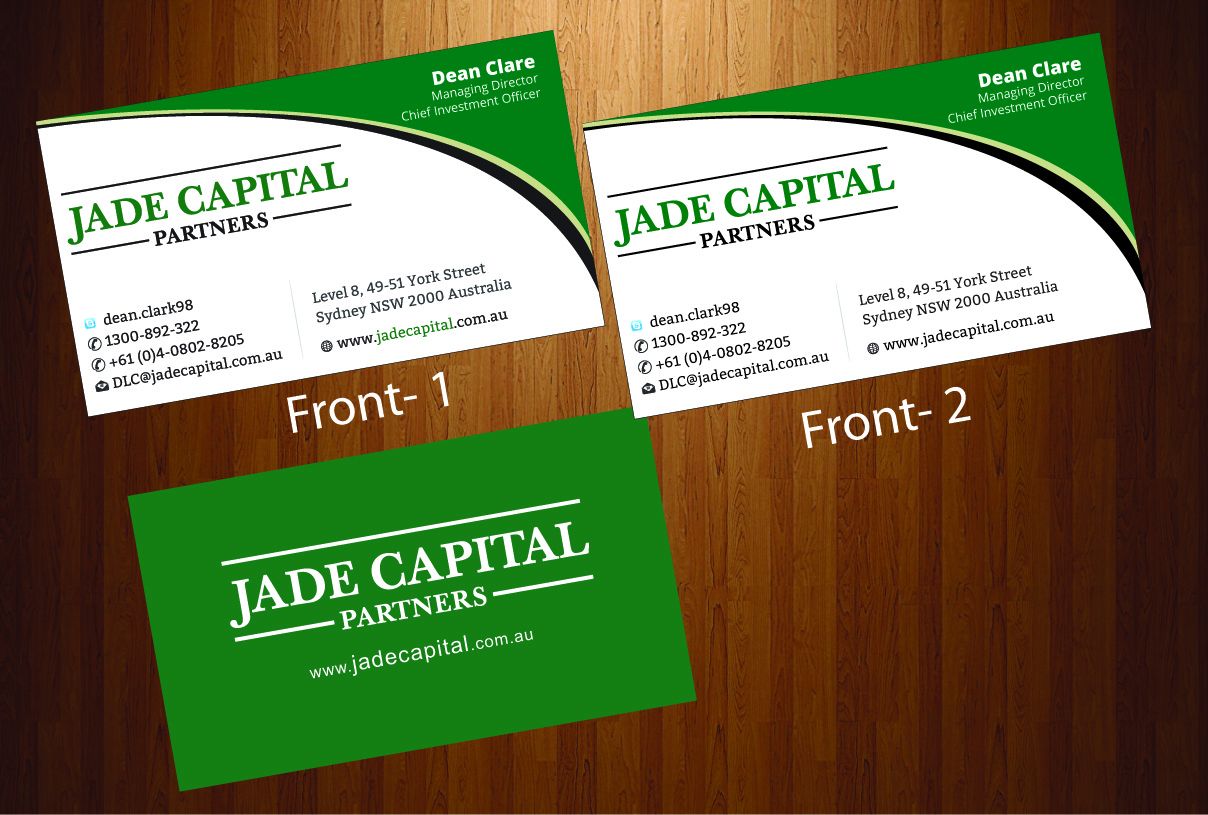 Visitenkarten-Design von harmi_199 für Jade Capital Partners | Design #3589593